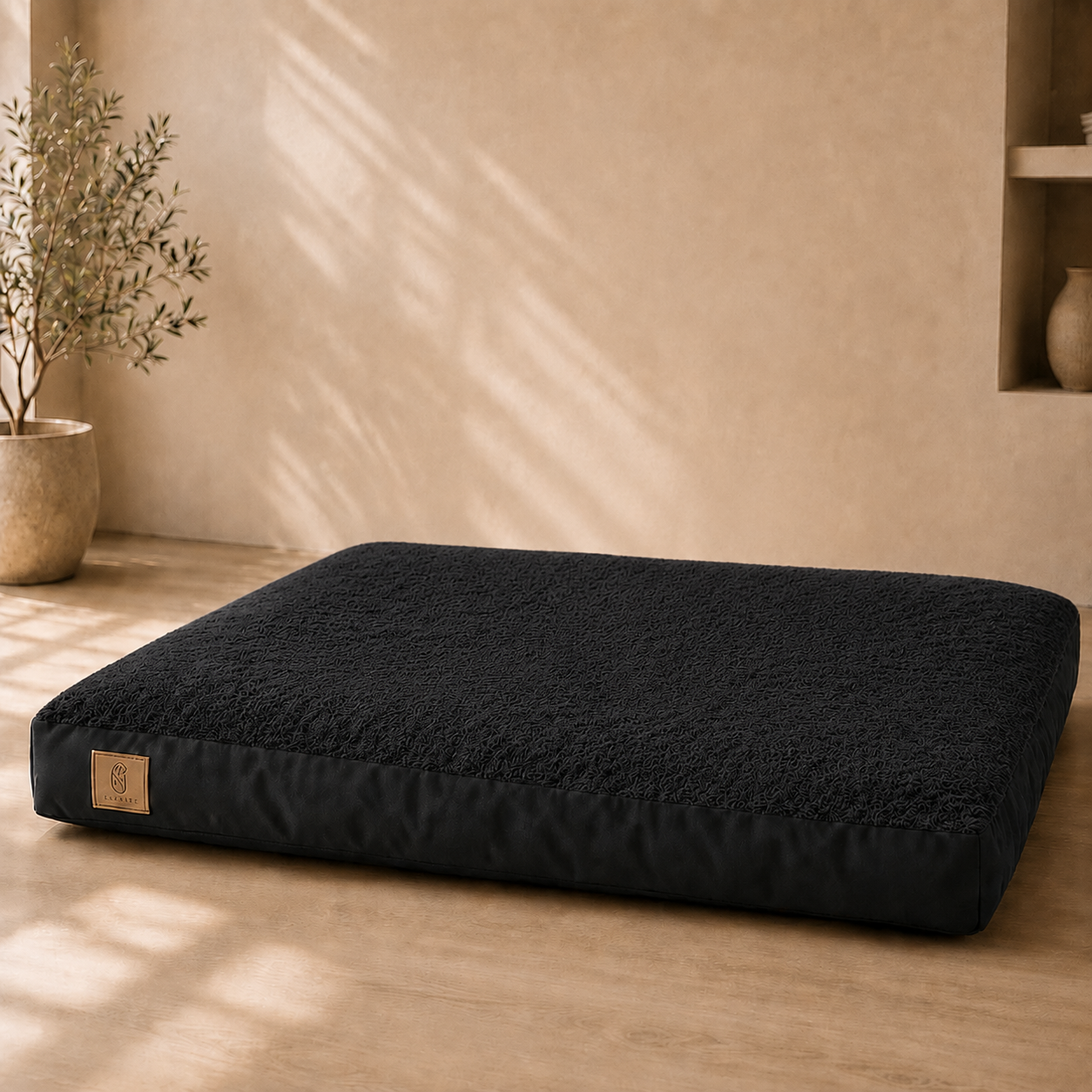 Cama colchoneta negra completa